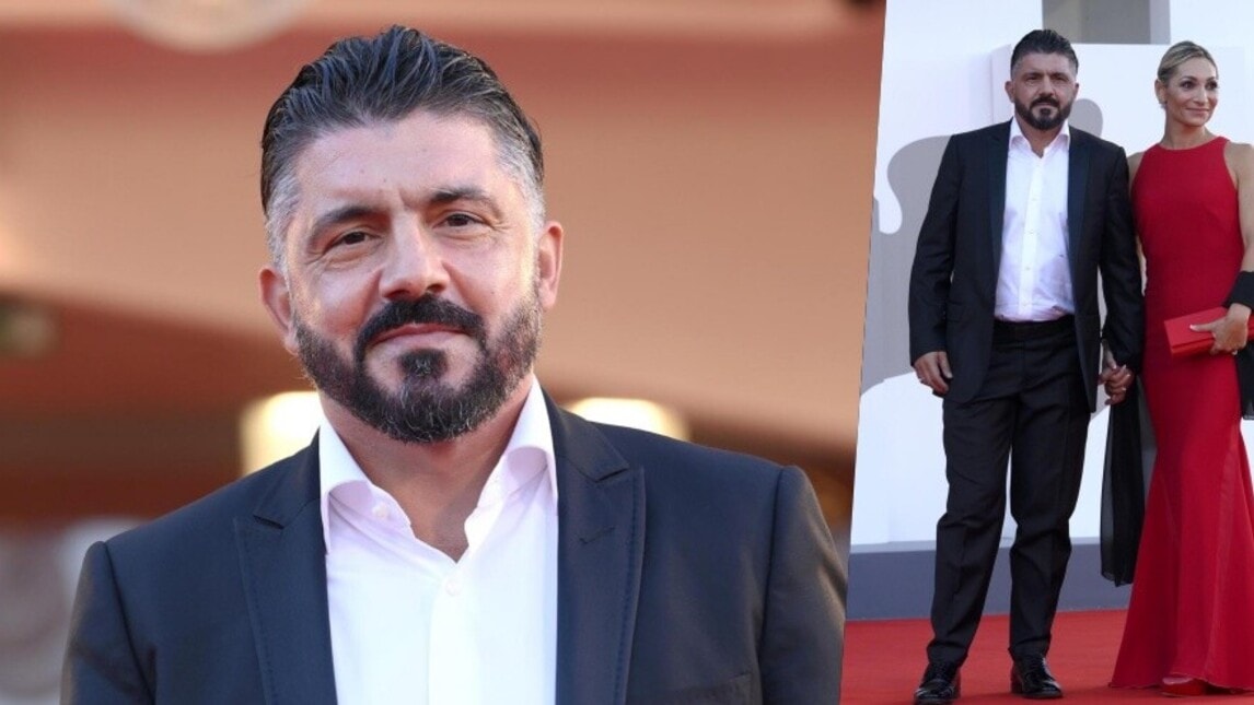 Rino Gattuso sfila sul red carpet a Venezia