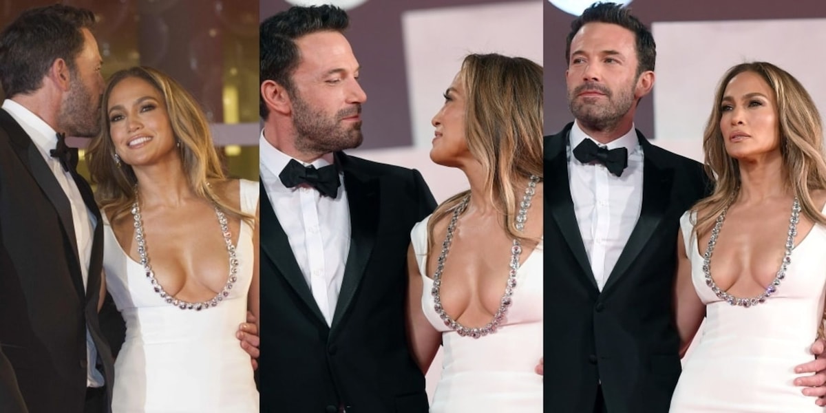 Jennifer Lopez e il vertiginoso décolleté sul red carpet di Venezia