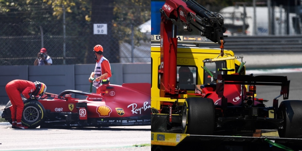 F1, Sainz coinvolto in un brutto incidente nelle libere del Gp di Monza