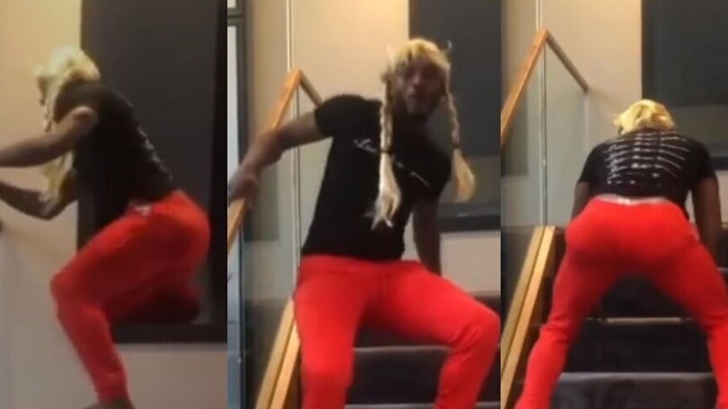 Patrice Evra da ridere: trecce bionde, twerking e caduta!