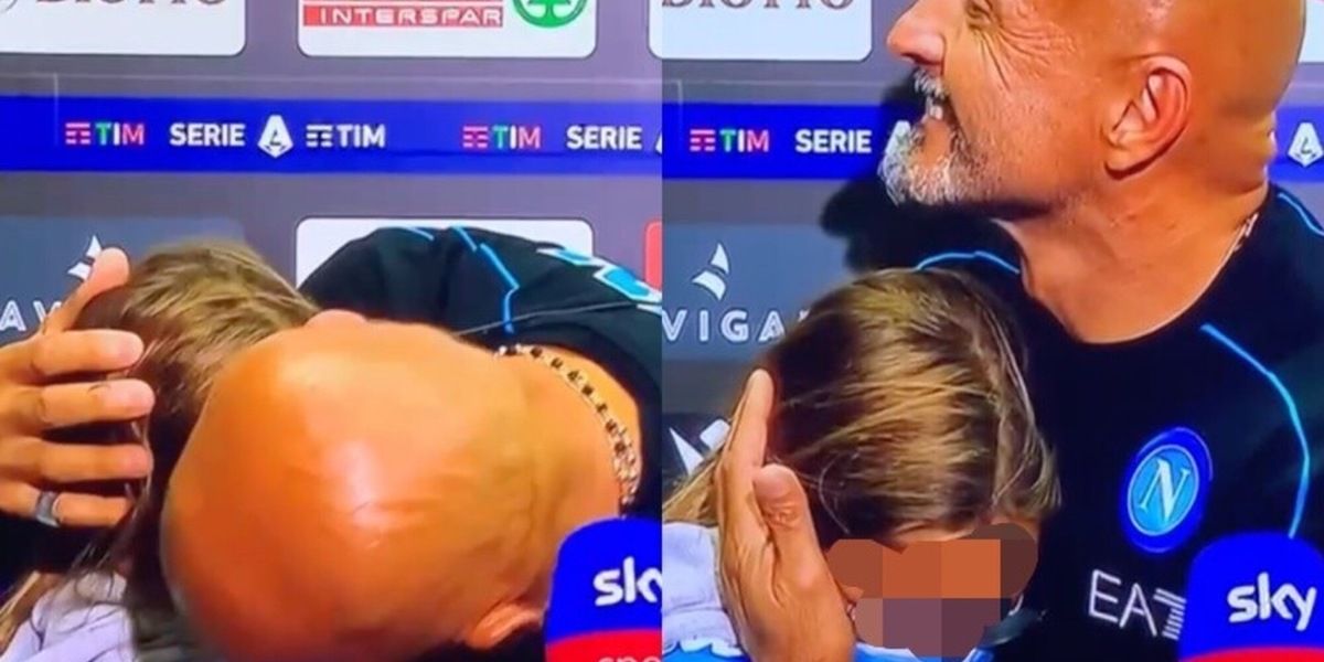 Napoli, Spalletti vince e commuove: tenero abbraccio con la figlia in tv