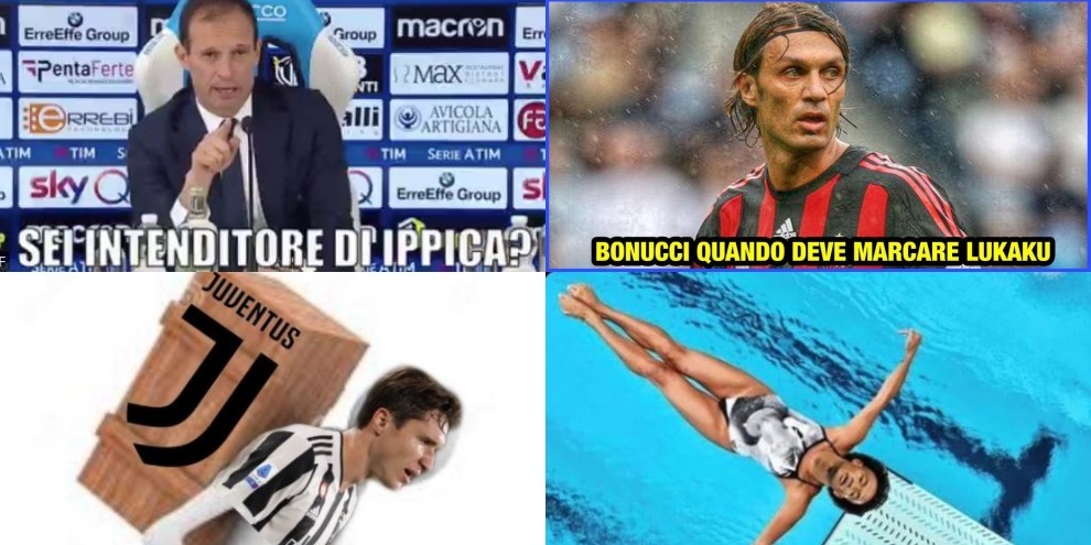 Juve-Chelsea, ironia social: Allegri di corto muso, Bonucci annulla Lukaku