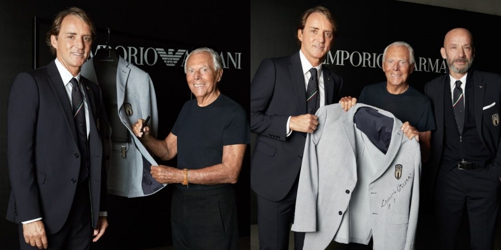 Italia, Armani autografa la giacca indossata da Mancini a Wembley