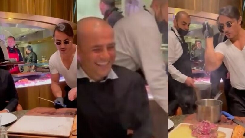 Cannavaro, show a cena da Salt Bae: "Leggenda!"