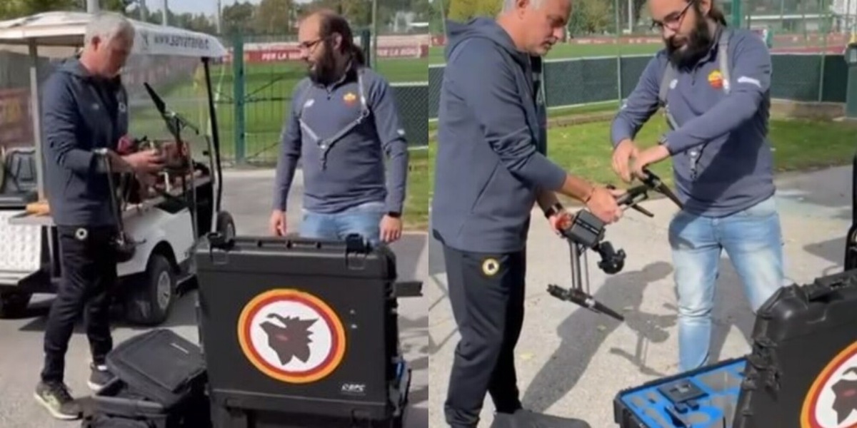 Mourinho prepara Juve-Roma con il drone: “È lavoro, non divertimento”