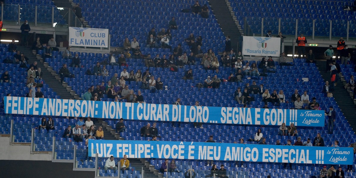Lazio, striscioni per Felipe Anderson e Luiz Felipe