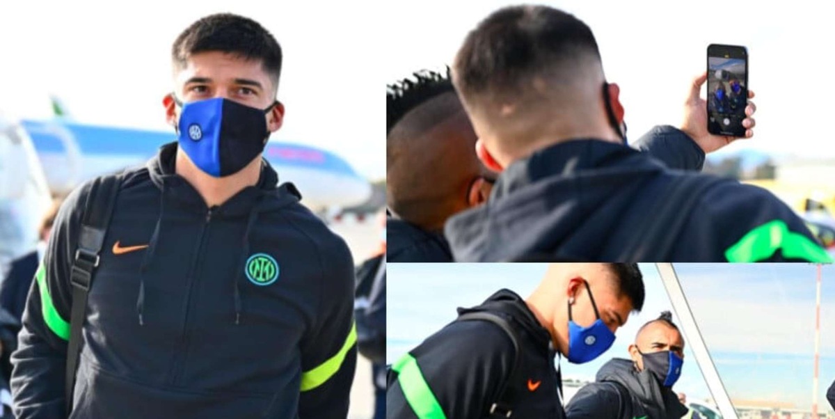 Inter in viaggio, Correa tra selfie con Vidal e concentrazione