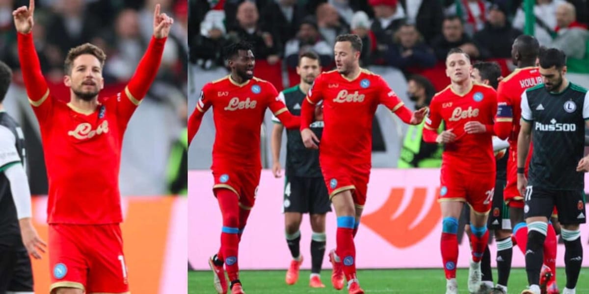 Napoli, che reazione: poker show in casa del Legia