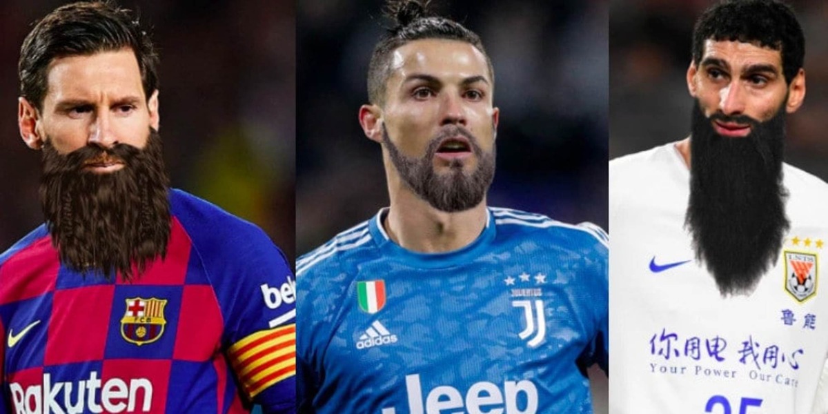 Da Messi a Ronaldo, ecco i calciatori con la barba incolta