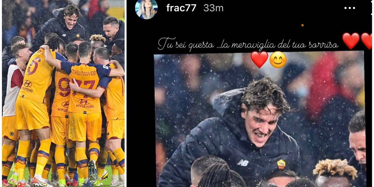 Roma, la panchina di Zaniolo e il suo sorriso. La madre: “Tu sei questo”