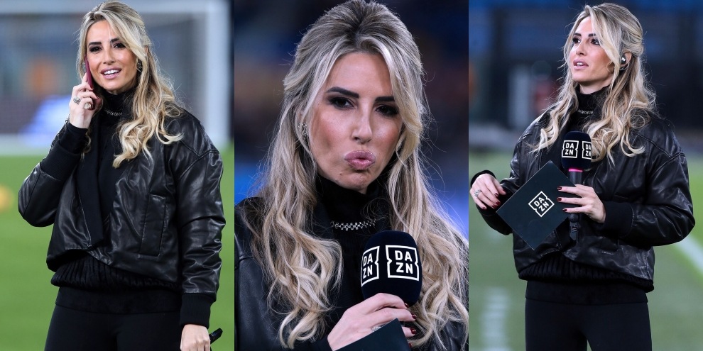 Giorgia Rossi incanta l'Olimpico: le FOTO della conduttrice sul campo di Roma-Torino