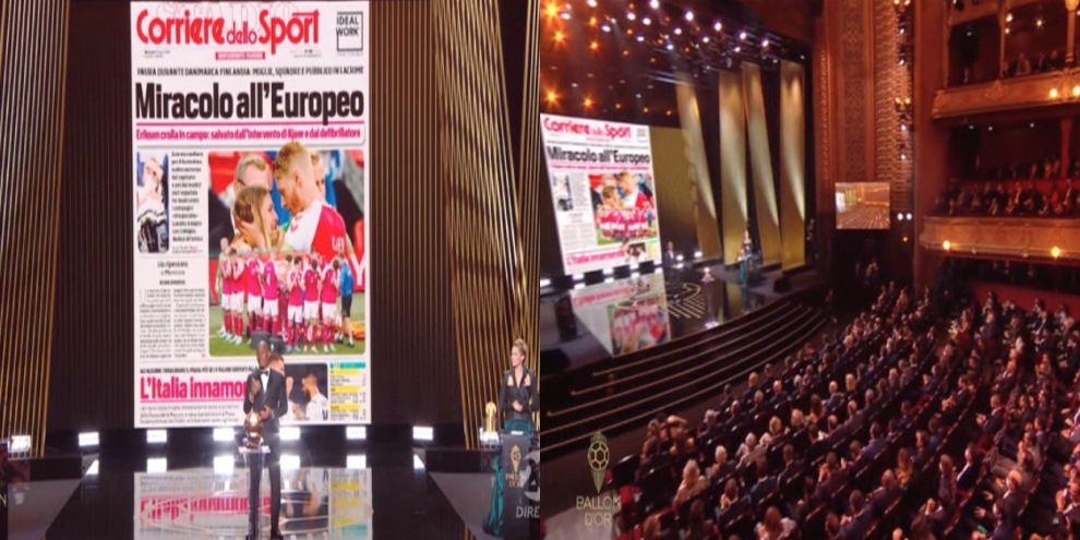 La prima pagina del Corriere dello Sport-Stadio alla cerimonia del Pallone d'Oro