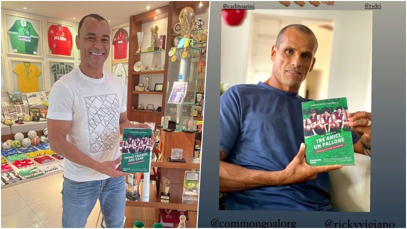 "Tre amici, un pallone", quanti campioni in posa con il libro!