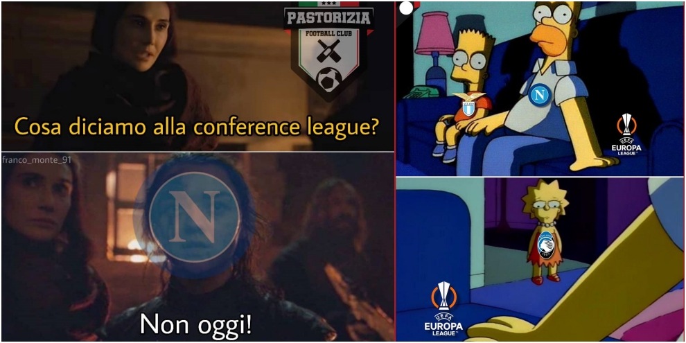 Ironia social sulle italiane in Europa: dalla gioia del Napoli alla beffa dell'Atalanta