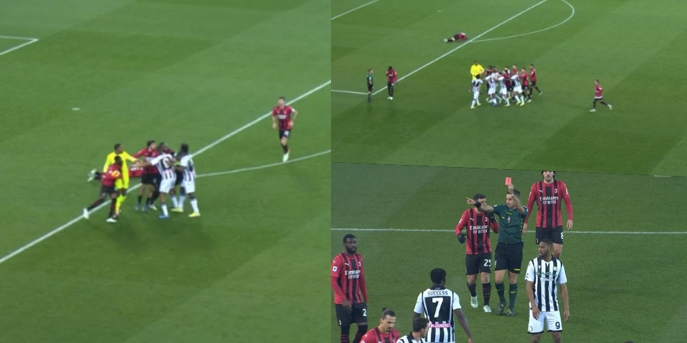 Udinese-Milan, rissa nel finale: Success espulso
