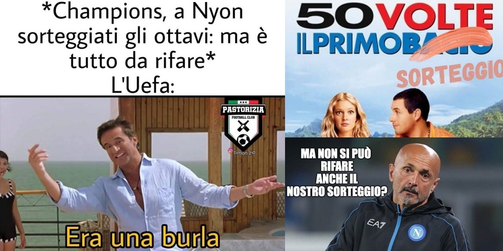 Sorteggi Champions da ripetere: e i social impazziscono!