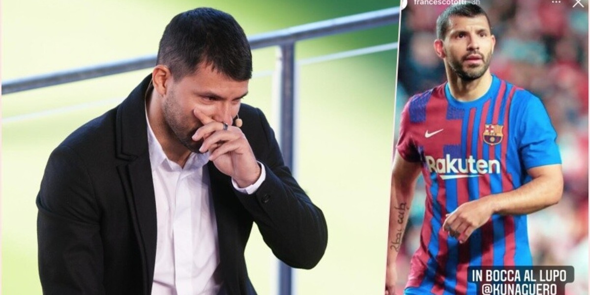 Aguero si ritira, il messaggio di Totti: "In bocca al lupo Kun"