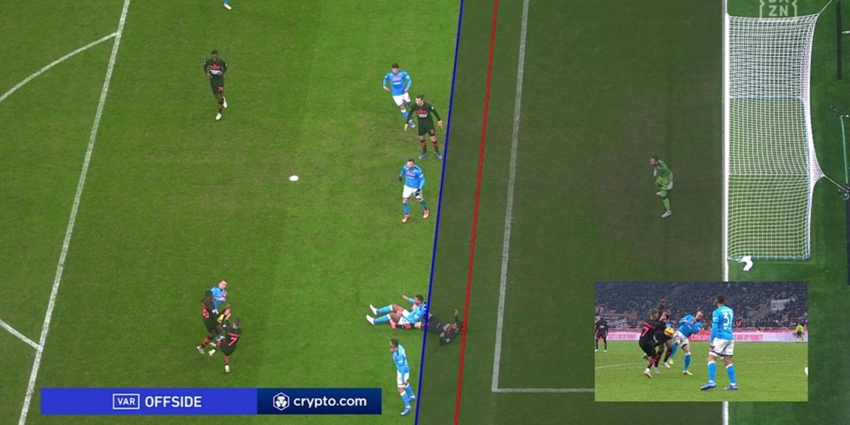 Moviola Milan-Napoli: ecco perché il fuorigioco di Giroud può essere punito