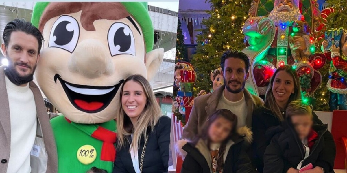 Luis Alberto, relax in famiglia con Babbo Natale