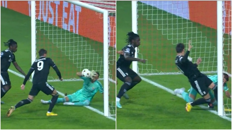 Juve, Kean segna al Benfica senza la goal line technology: il Var decisivo