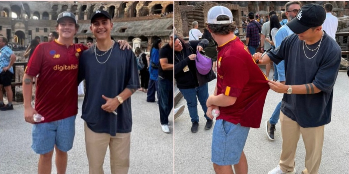 Turista visita il Colosseo e si ritrova davanti Dybala: il regalo è incredibile