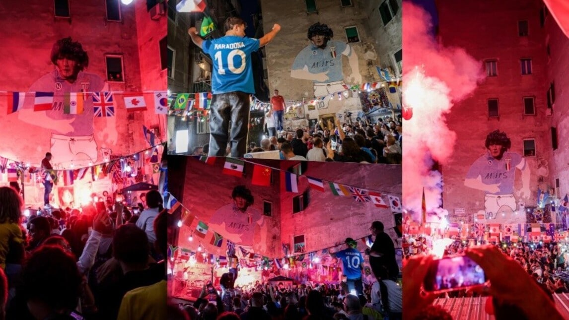 Napoli, che festa per il compleanno di Maradona!