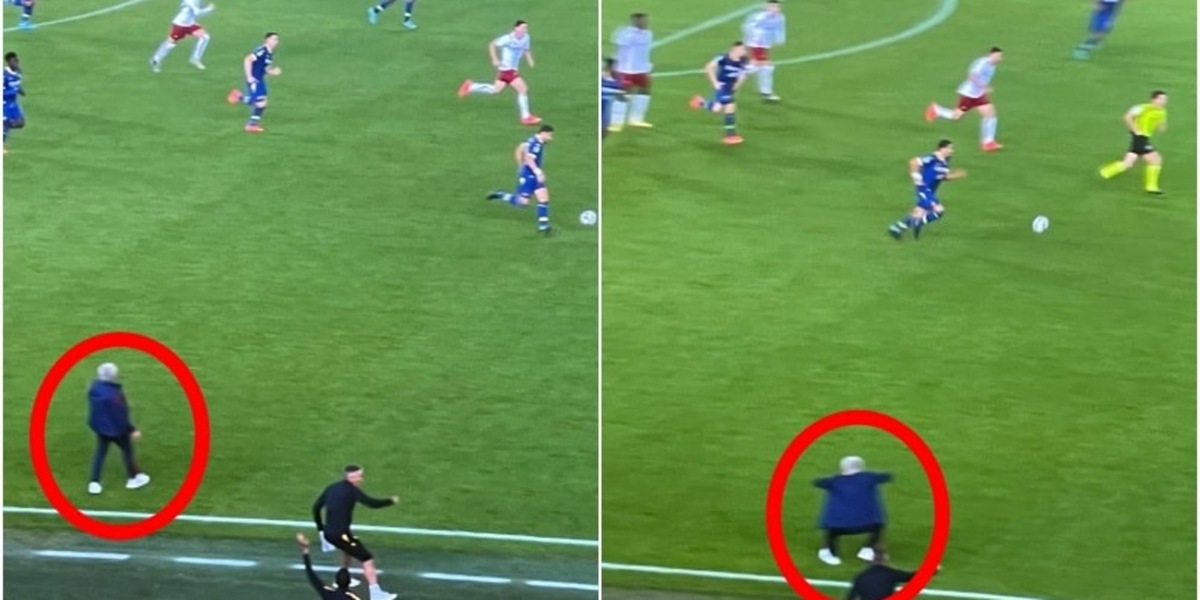 Mourinho furioso entra in campo durante Verona-Roma!