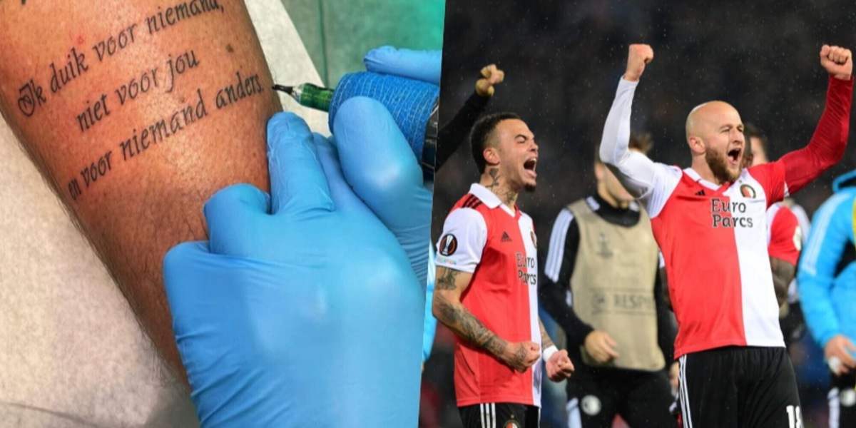 Il gesto pazzo del vice allenatore del Feyenoord: un tatuaggio dopo la vittoria sulla Lazio
