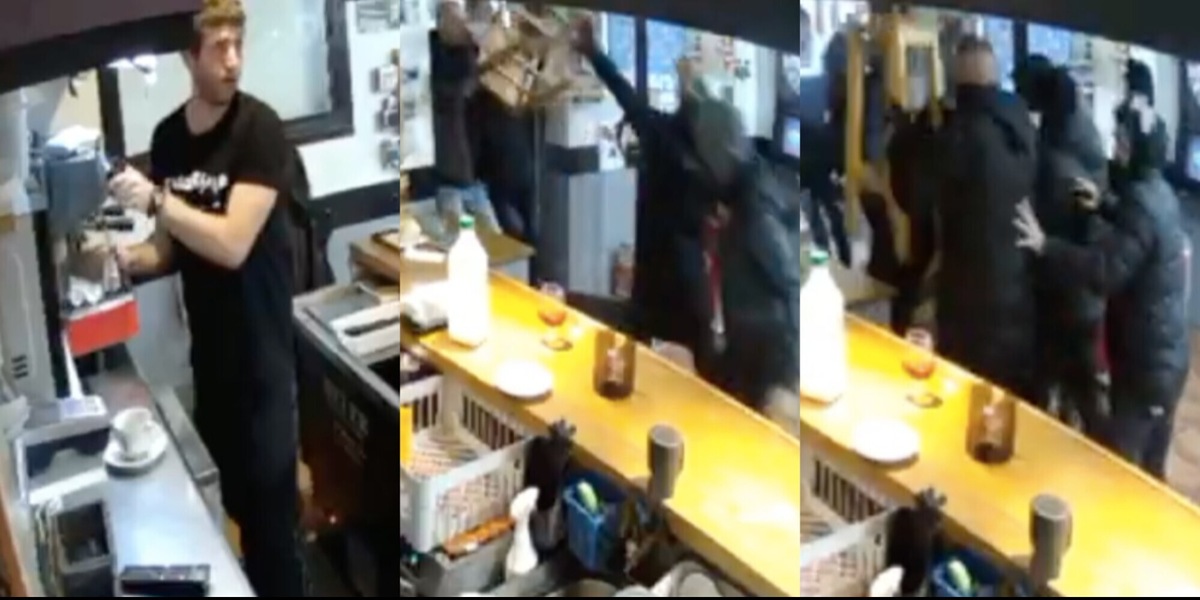 Tifosi del Barça assaltano un bar: il video mette i brividi