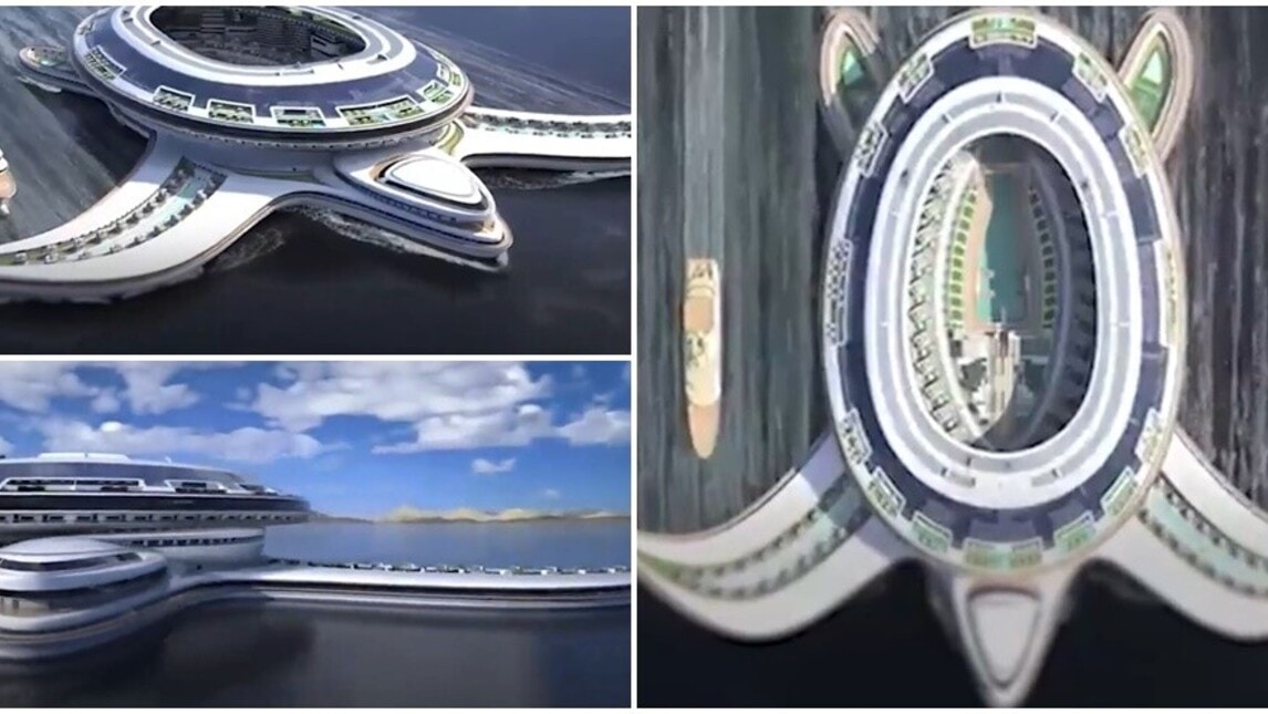 Il super yacht da 8 miliardi: una città galleggiante a forma di tartaruga