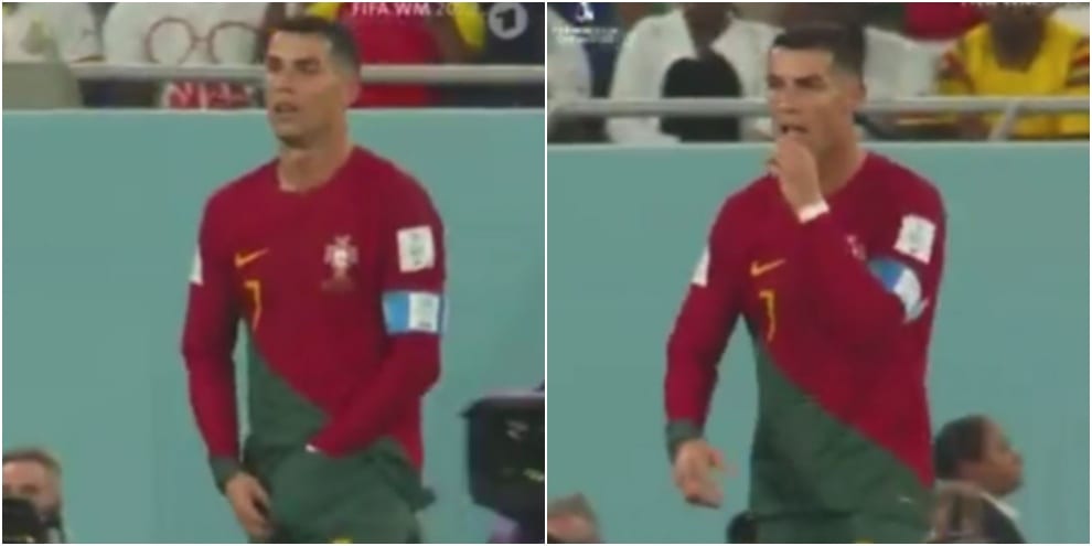 Ronaldo, ma che fai! Il disgustoso gesto in campo è subito virale sui social FOTO