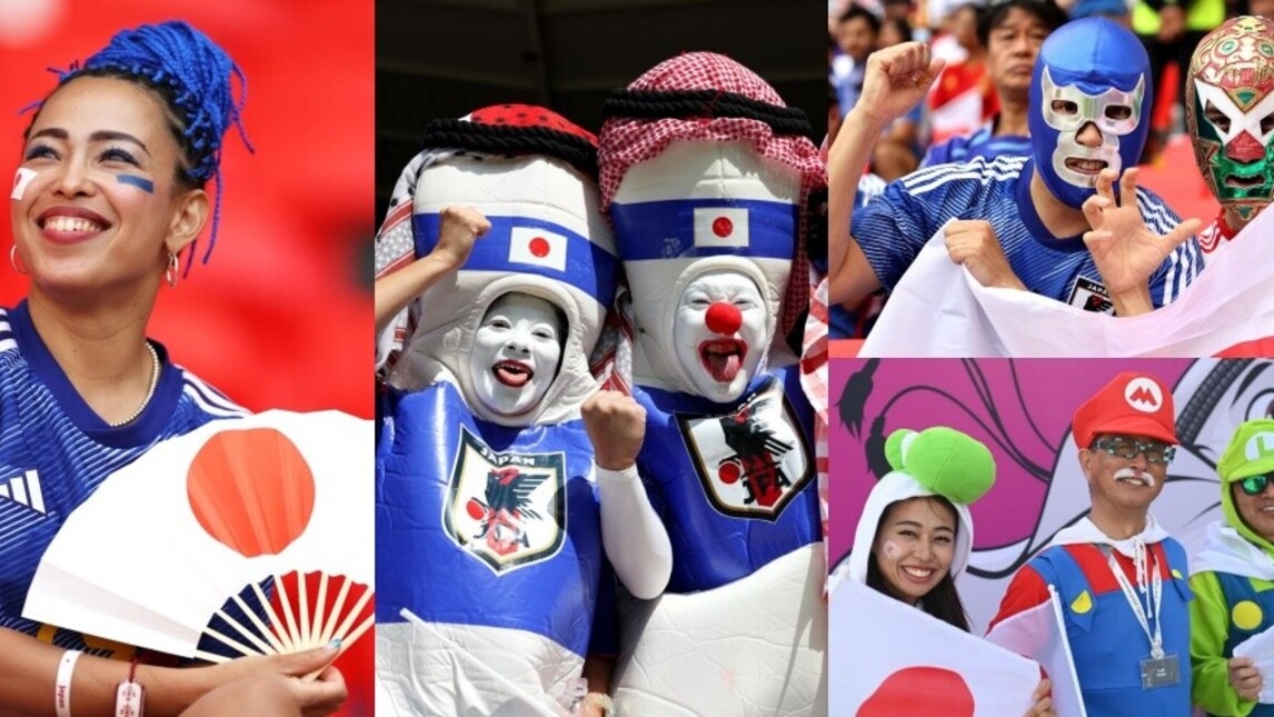 I tifosi di Giappone e Costa Rica danno spettacolo sugli spalti
