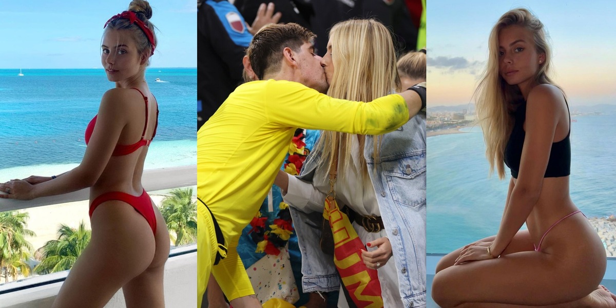 Courtois romanticone, bacio alla sua Mishel prima di Belgio-Marocco