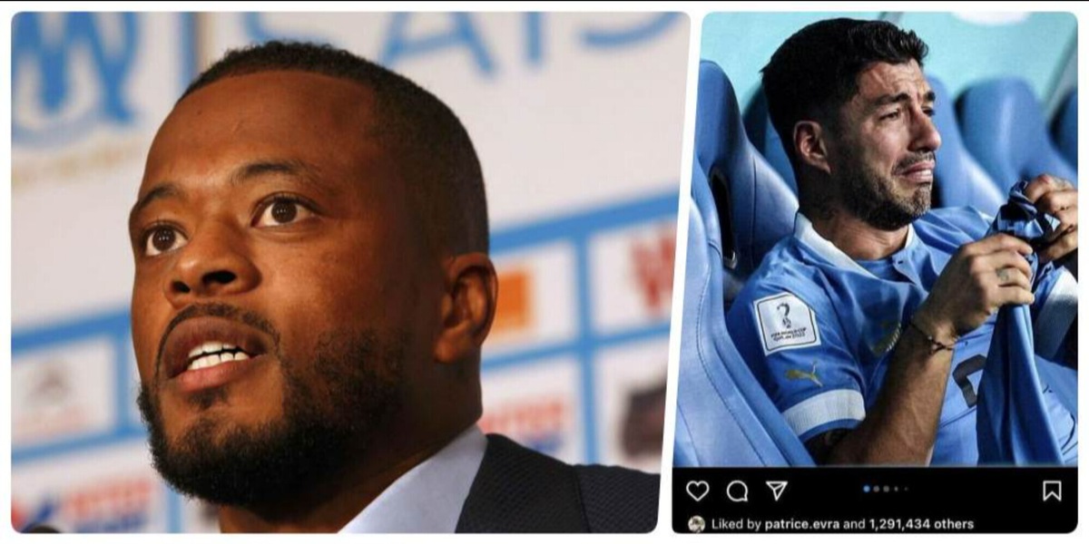 A Evra piace Suarez in lacrime: il like che fa discutere