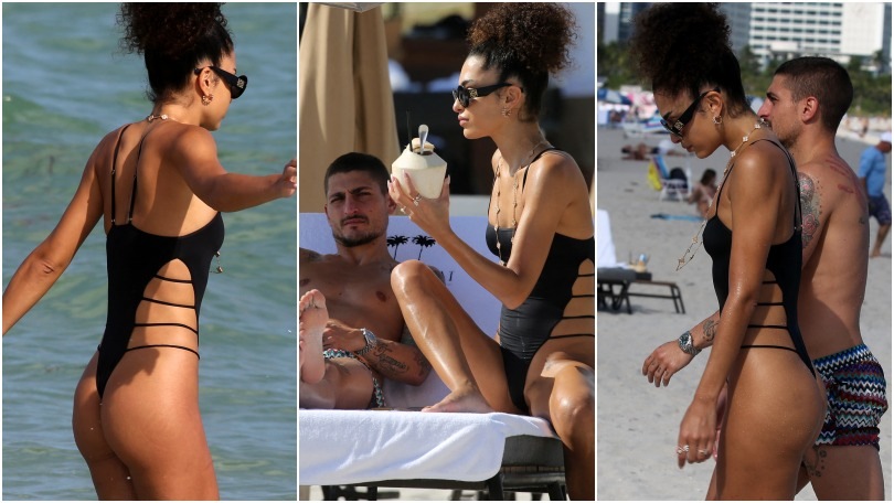 Niente Mondiali per l'Italia, Verratti si rilassa a Miami con la moglie Jessica Aidi