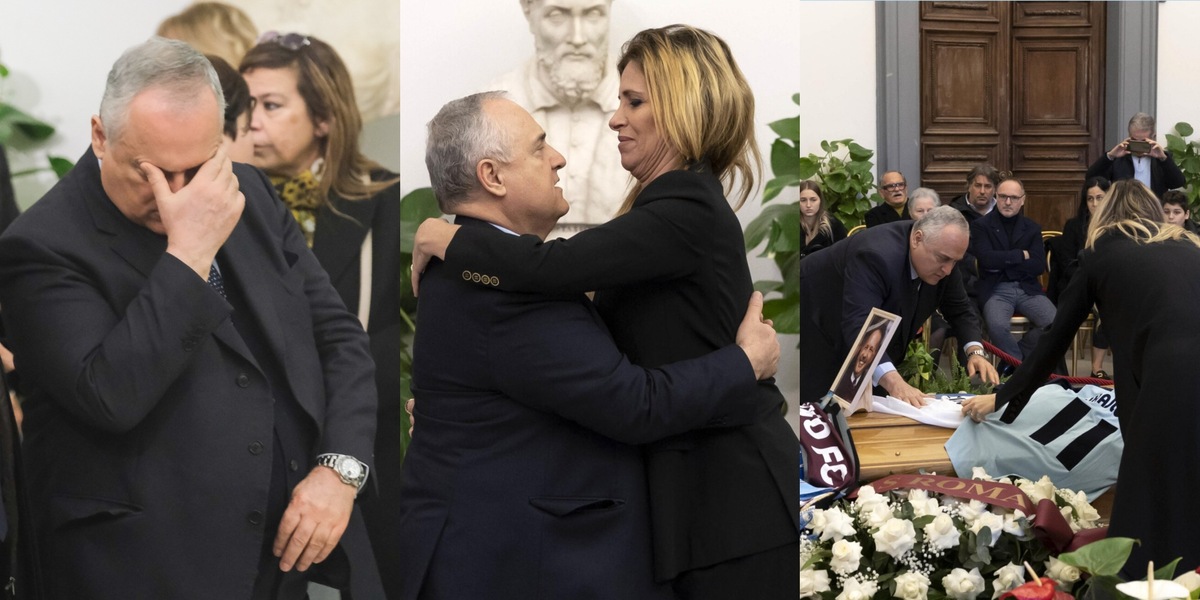 Mihajlovic, Lotito in lacrime: commovente abbraccio con la moglie di Sinisa