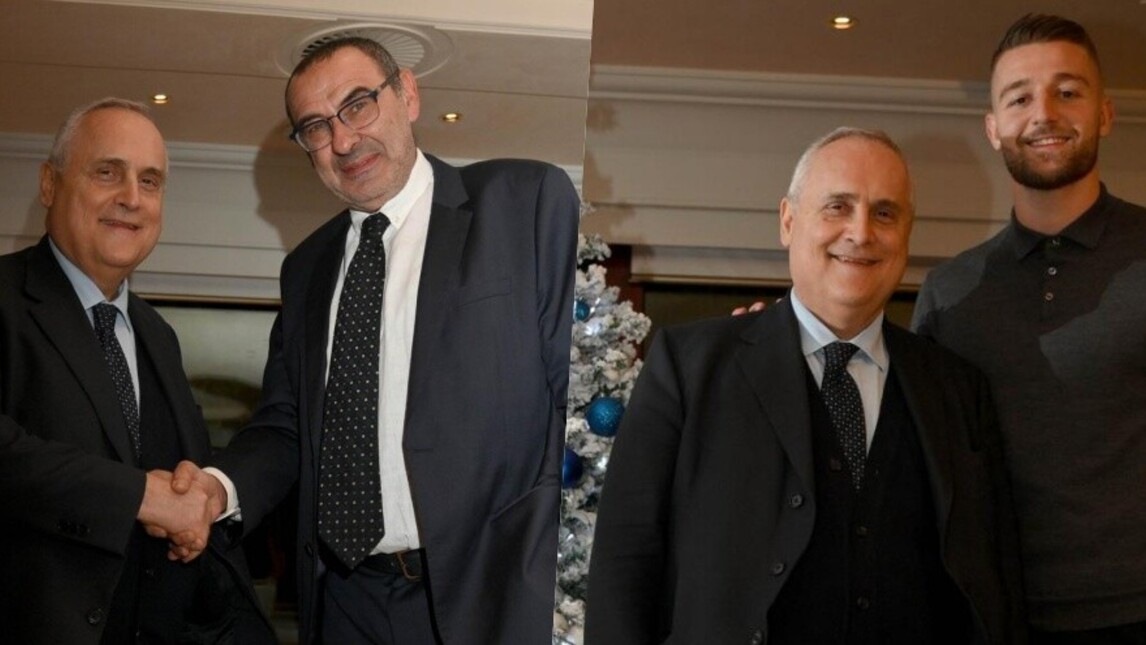 Lazio, sorrisi alla cena di Natale. E Lotito posa con tutti