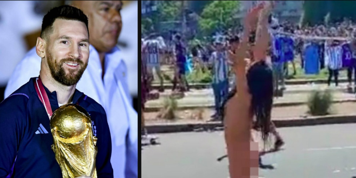Argentina, una donna festeggia nuda per le strade di Buenos Aires