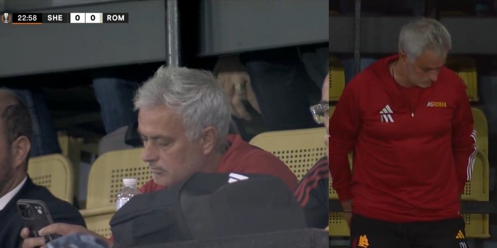 Mourinho squalificato guida la Roma dalla tribuna