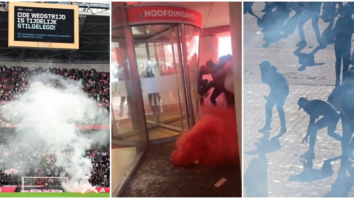 Gli ultras dell'Ajax creano il panico: sospesa la sfida con il Feyenoord