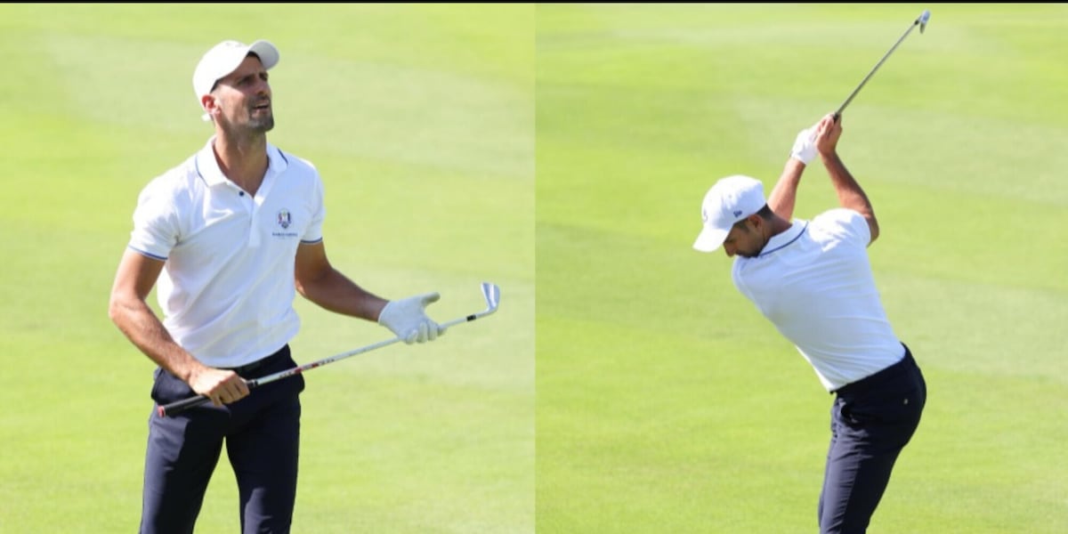 Ryder Cup, Djokovic show: il "tuffo" e il colpo da campione... di golf!