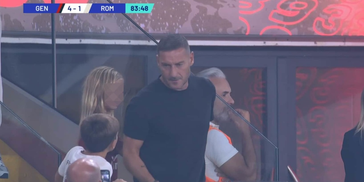 Il Genoa strapazza la Roma: Totti lascia lo stadio in anticipo