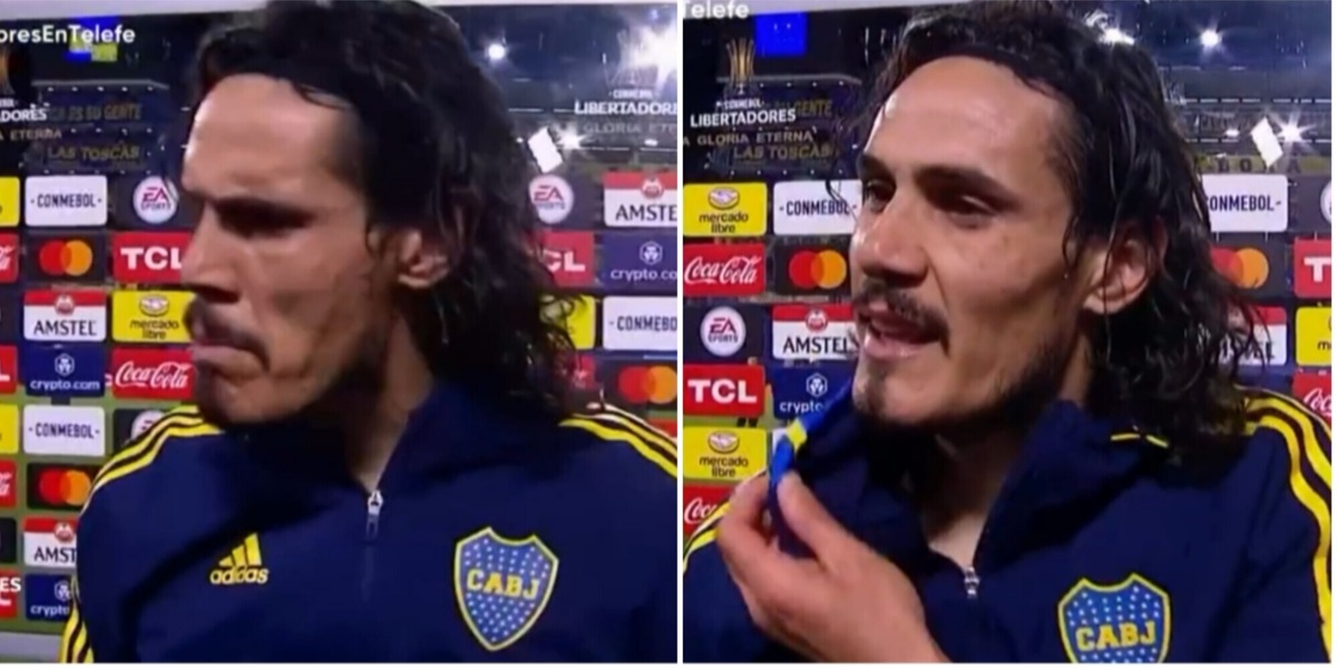 Cavani sbaglia un gol clamoroso e sbotta per una domanda: "Questo sembra a te”