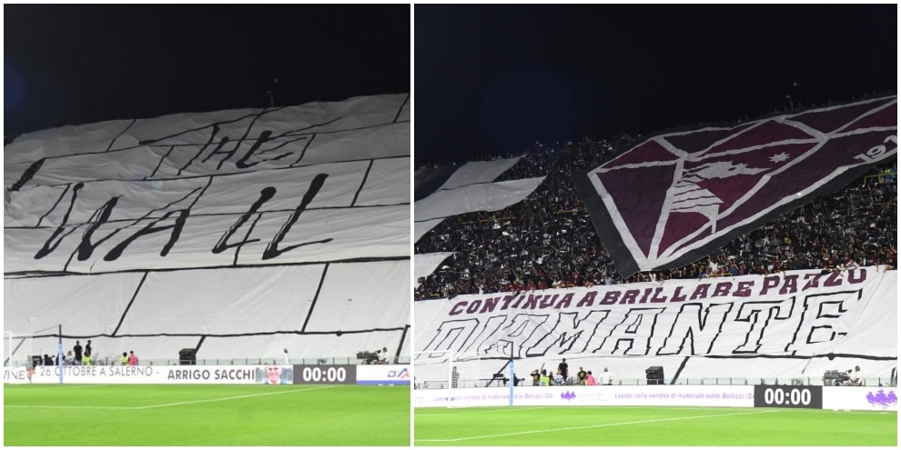 La spettacolare coreografia della Salernitana: è un omaggio ai Pink Floyd