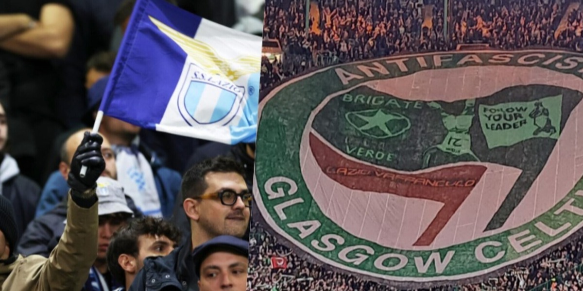 Celtic-Lazio, striscione “Antifascist” allo stadio: messaggio ai laziali