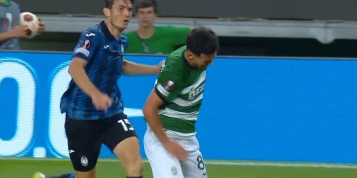 Pedro Goncalves e la folle reazione su De Roon: il gesto in Sporting-Atalanta