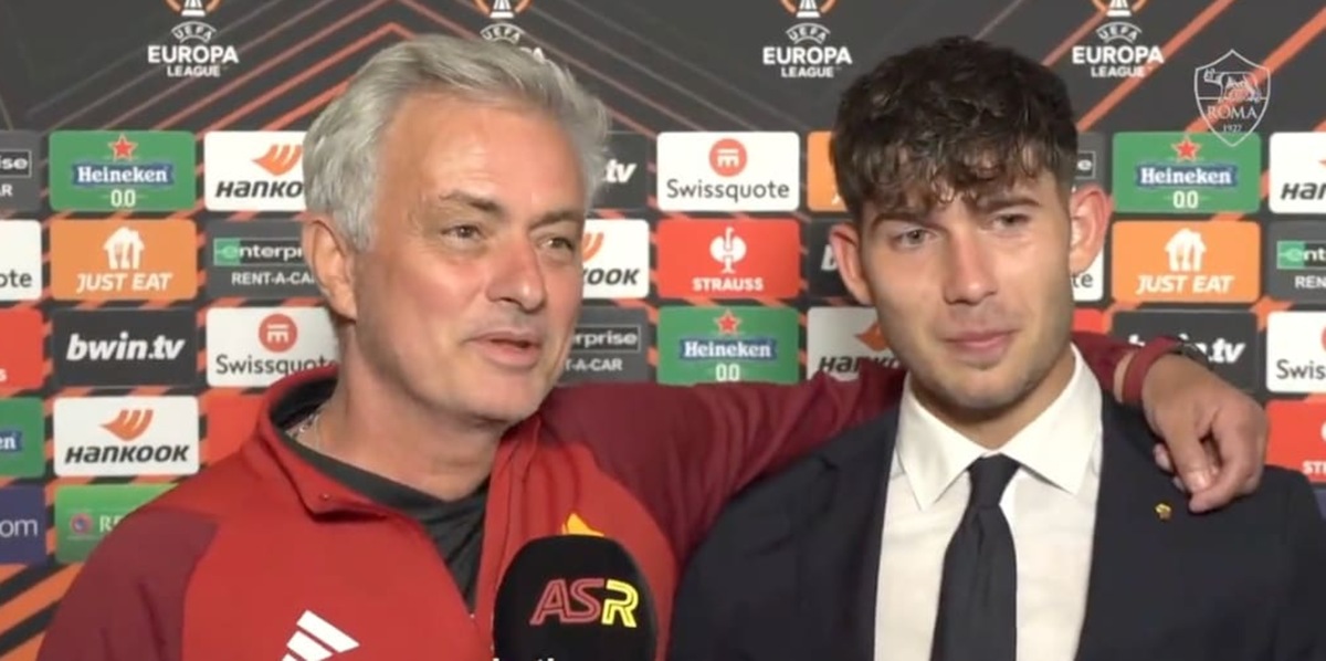 Mourinho, siparietto con D'Alessio dopo l'esordio in Europa League