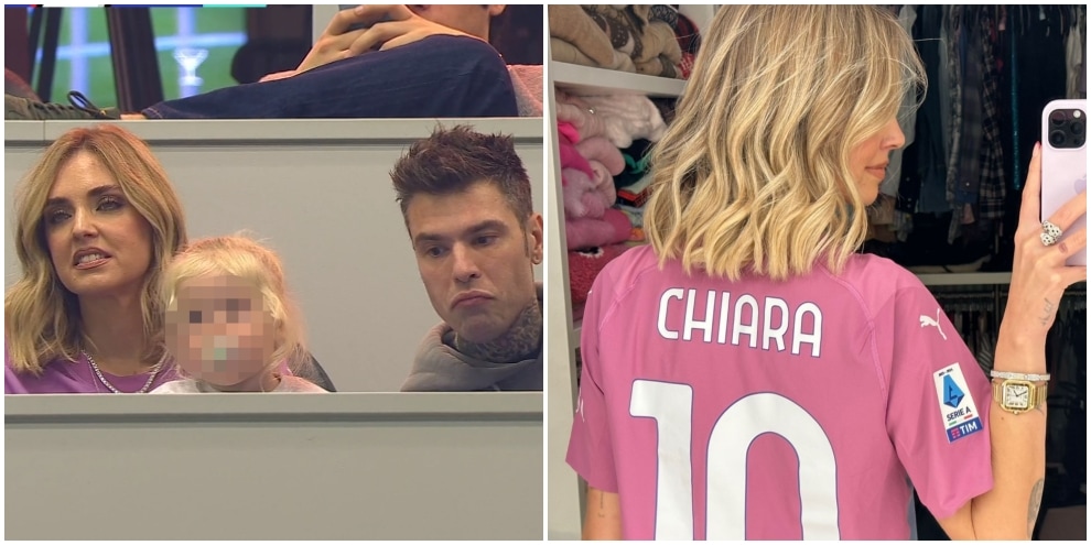 Chiara Ferragni e Fedez a San Siro per Milan-Juve: tifo scatenato!