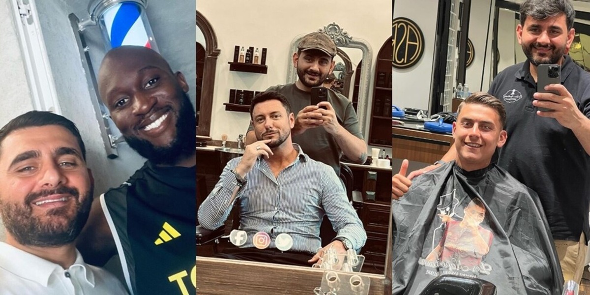 Giambruno, nuovo look senza ciuffo dal parrucchiere di Dybala e Lukaku