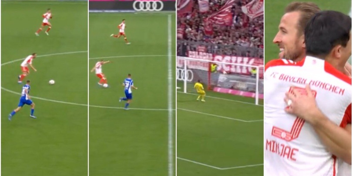 Kane, ma che gol hai fatto? Tira da centrocampo e manda in estasi i tifosi del Bayern
